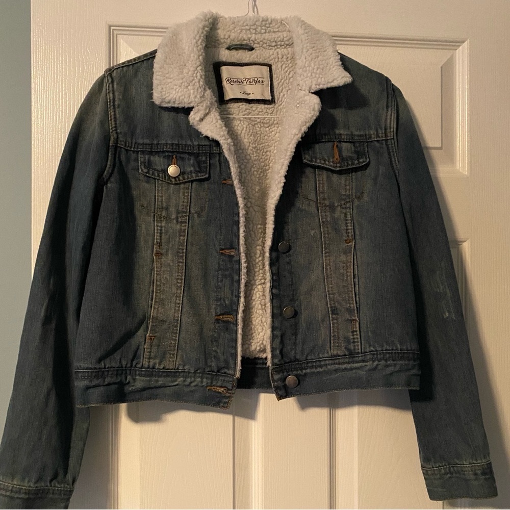Sherpa lined denim jacket